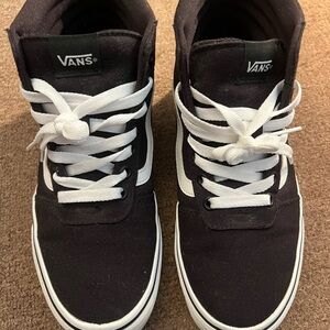 Vans Black and White High-Top Sneakers